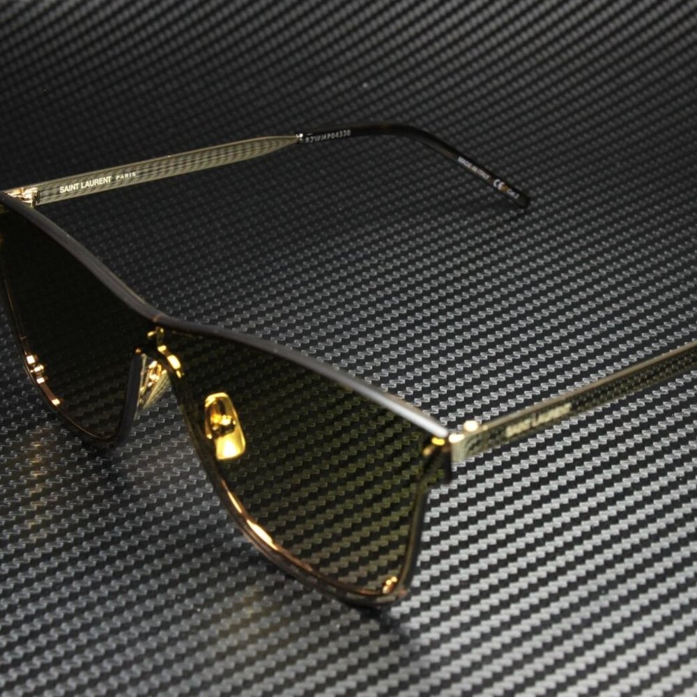 Saint Laurent Unisex Gold and Green Sunglasses! - Picture 2 of 4